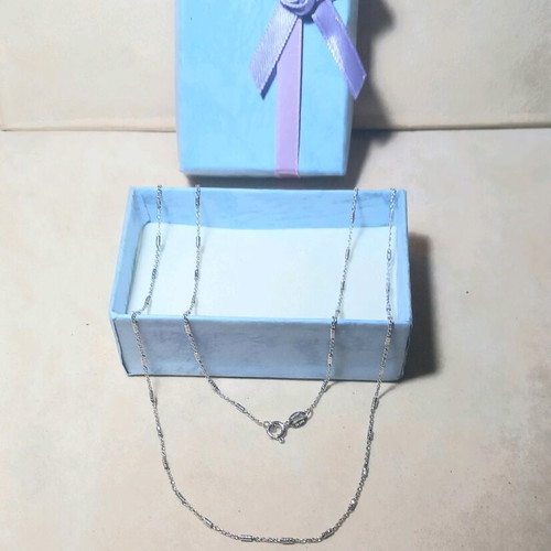 Silver necklace 925°, new, barrel design 60cm