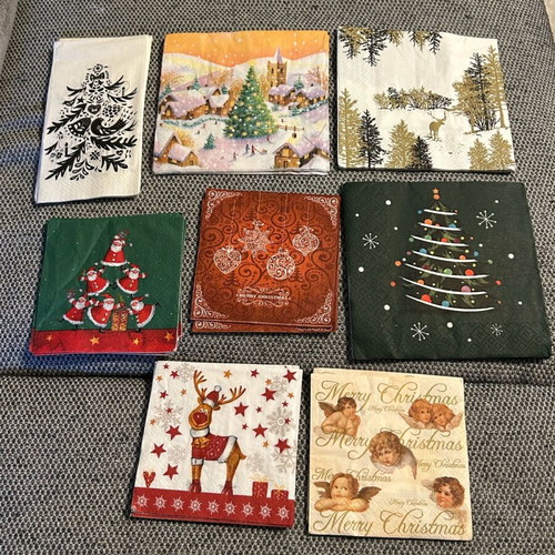 Decoupage napkins new, 22 designs with 3 pieces each