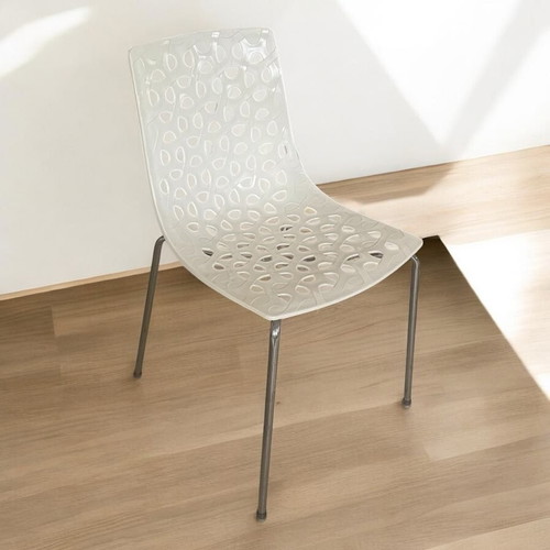 Table Φ100 with 4 metal chairs new