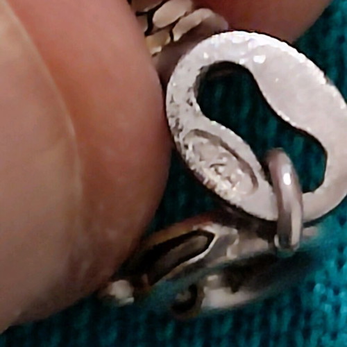 Steel cross with silver twisted chain 925 new