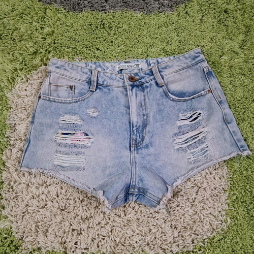 Alcott women high waist denim shorts size M like new, blue
