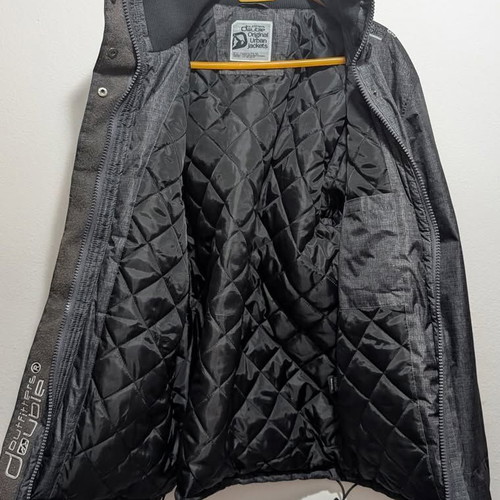 Double windbreaker jacket used, lightly worn, gray, XL