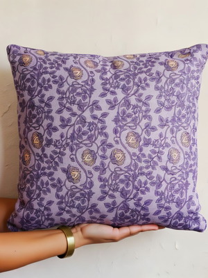 William Morris Handmade Decorative Pillowcase Purple Flowers new