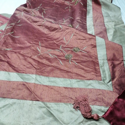 Throw and tablecloth and two pillow covers new, Indian fabric