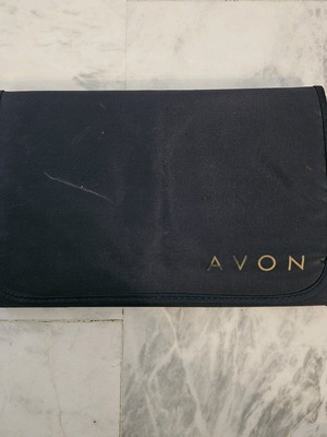 Vintage Avon cosmetic case like new, navy blue