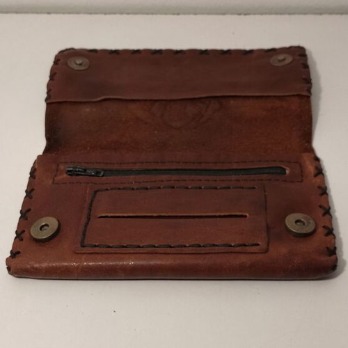 Vintage leather tobacco pouch used, Active Member collectible
