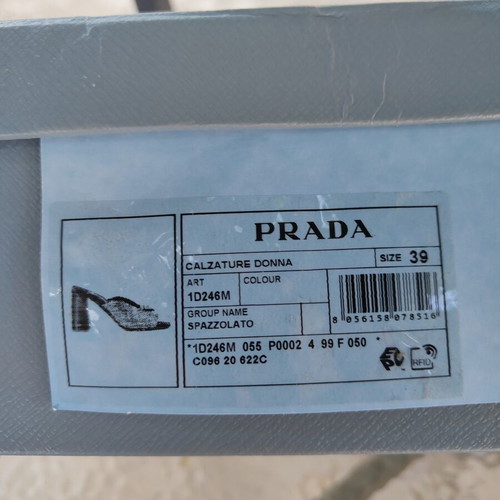 Prada sandals with strass size 39, new, beige satin