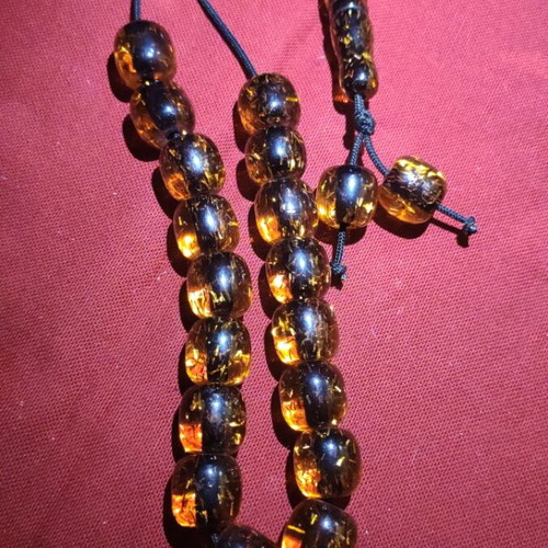 Synthetic amber komboloi worry beads, like new