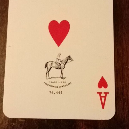Piatnik Vienna playing cards used, set of 2, 1970s vintage