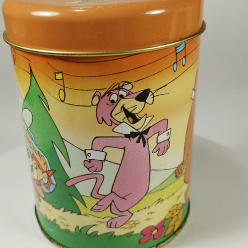 Vintage collectible metal tin Yogi Bear Hanna-Barbera 1998 used