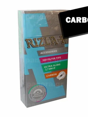 Rizla Ultra Slim 5.7mm Filters with Carbon 120 pcs new