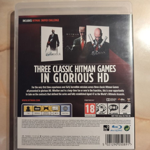 Hitman HD Trilogy PS3 game like new with manual