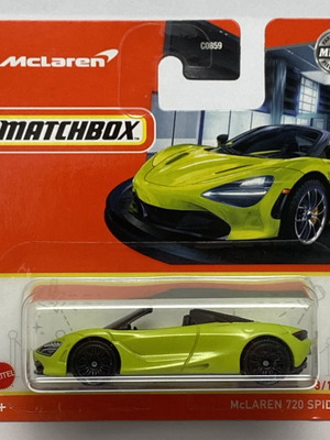 McLaren 720 Spider Lime Green Matchbox collectible toy car 1:64 scale new