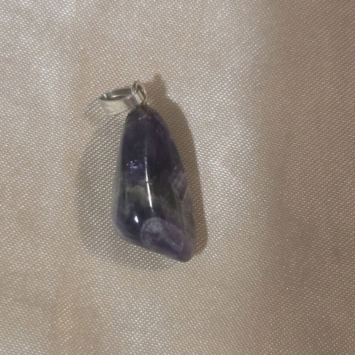 Pendant with natural amethyst like new, purple