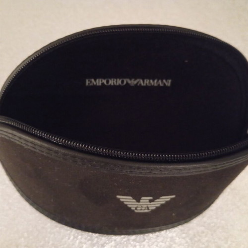 Emporio Armani black fabric sunglasses case like new
