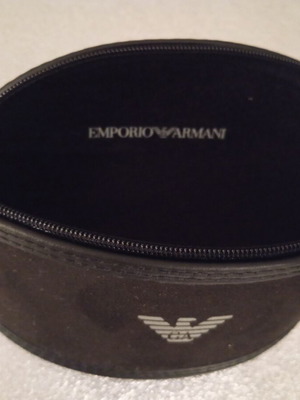 Emporio Armani black fabric sunglasses case like new