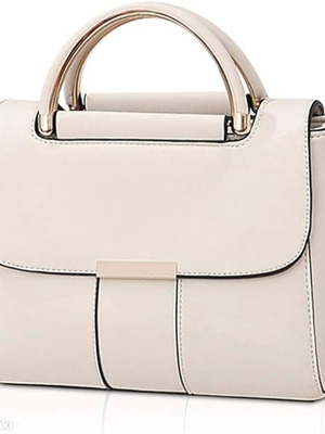 Nicole & Doris Top Handle Bag White New