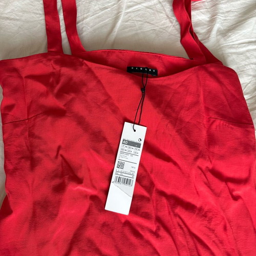 Sisley women's short dress new, red, size S