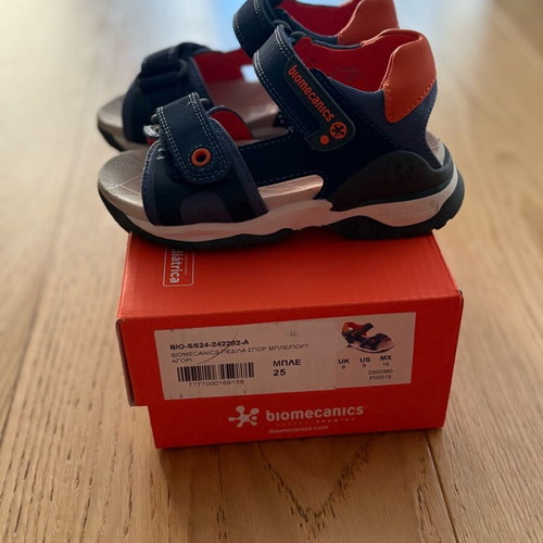 Biomecanics sandals like new, leather, size 25, blue orange