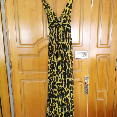 Φόρεμα παραλίας animal print καινούργιο, κίτρινο
