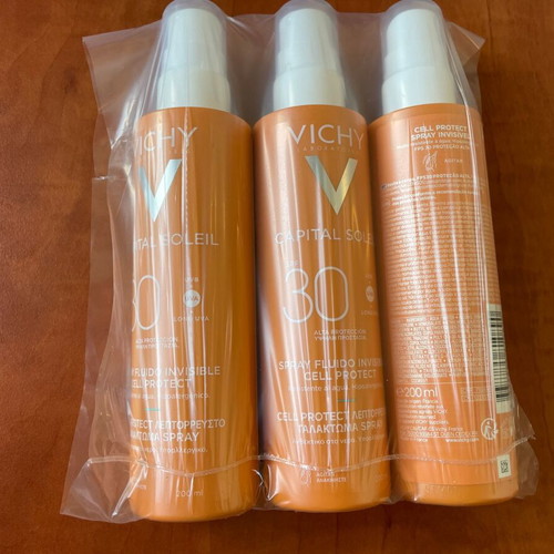 Vichy Capital Soleil Cell Protect Sunscreen Spray SPF30 new, pack of 3