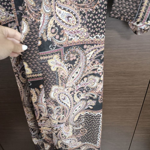 Long kimono caftan with paisley print like new, multicolor