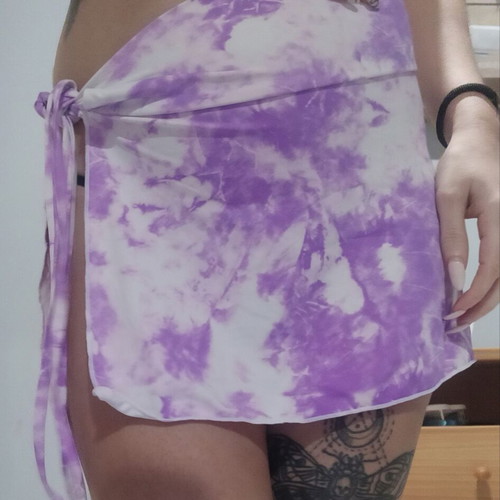 Pareo skirt like new, white and purple