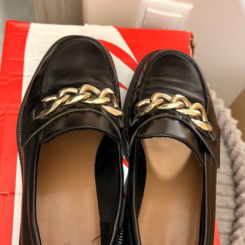Loafers black H&M like new, size 39