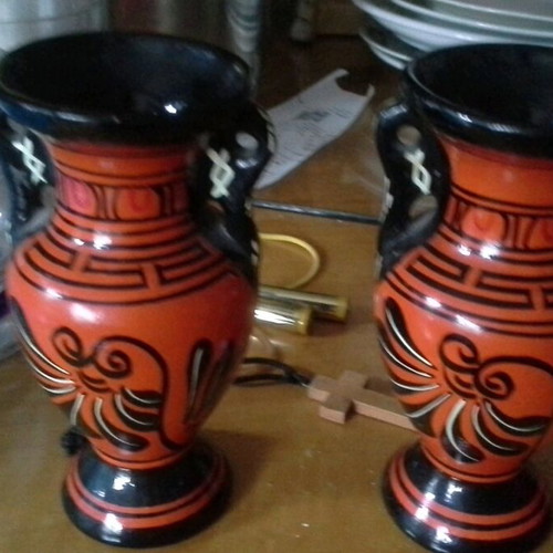 Decorative amphorae new, set of 2 pieces