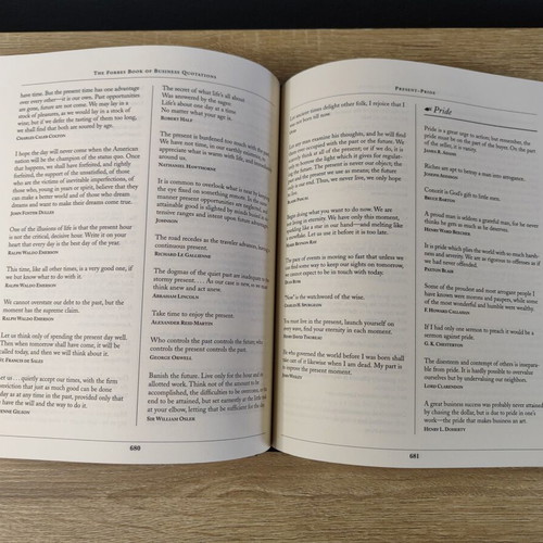 The Forbes Book of Business Quotations luxury edition 1997 like new