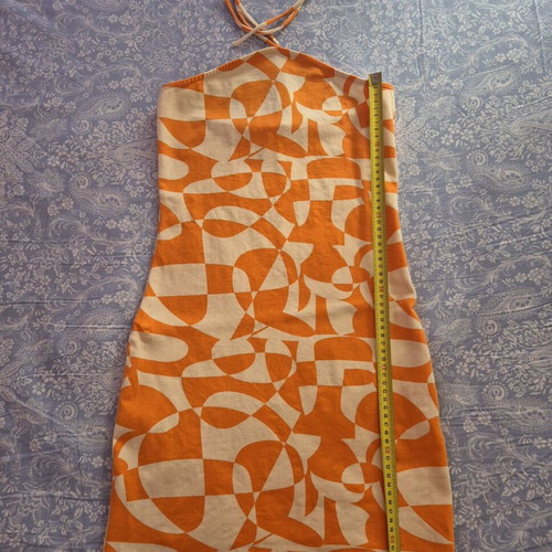 Mini summer dress Monki new, white and orange, size L