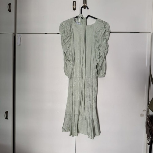 & Other Stories Jacquard Mini Dress New, Size 42, Pistachio Green