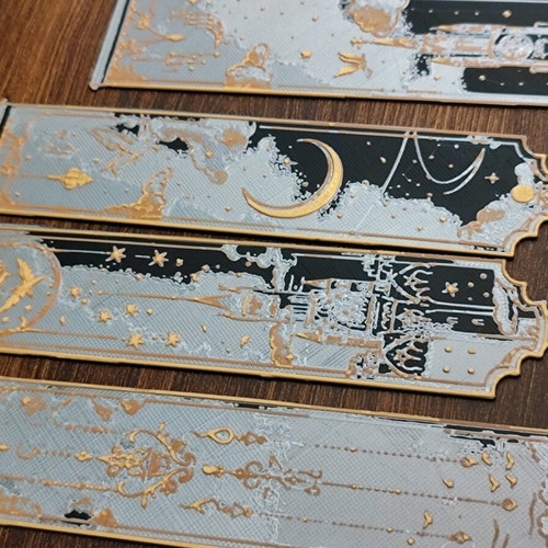 Fantasy Castle bookmark set new, 3D printed