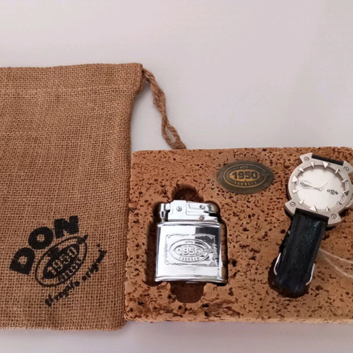 Wristwatch and lighter set new with packaging