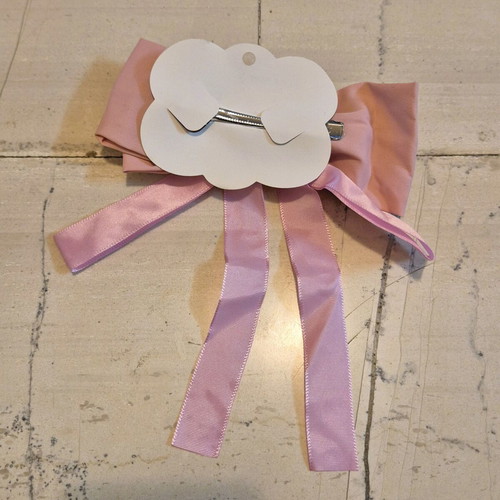 Hair Clip Ribbon Pink new