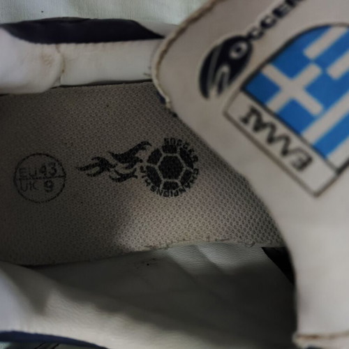 Vintage football boots size 43 with Greece national emblem used