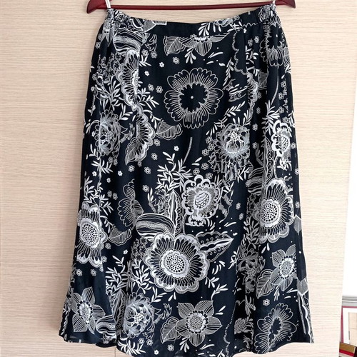 Black and white cloque skirt used, Greek made