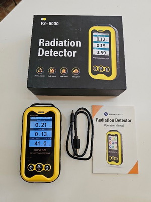 Bosean FS-5000 επαγγελματικός ανιχνευτής ραδιενέργειας, δοσιμέτρης και μετρητής Geiger