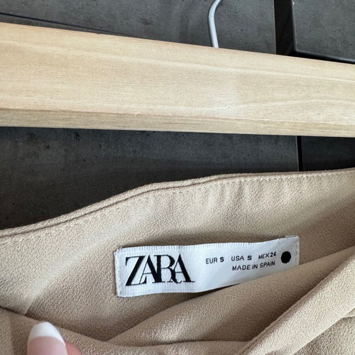 Culotte trousers Zara beige, used, side zipper needs repair, size S