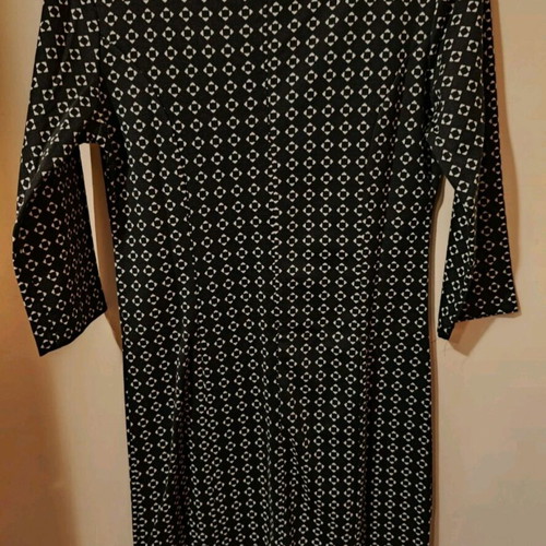 Midi dress black and white with white printed patterns new, size M