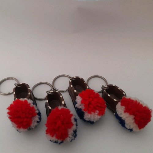 Tsarouhi keychains new, pack of 4, vintage Greek made