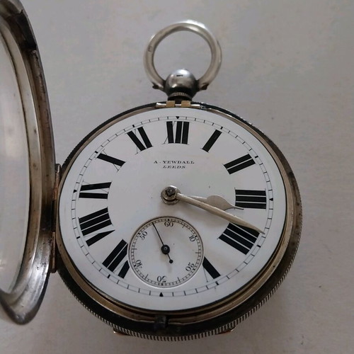 Silver pocket watch jewelry used, late 19th century, functional