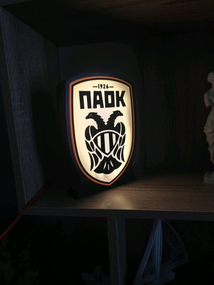 Φωτιστικό ΠΑΟΚ καινούργιο 3D printed με LED