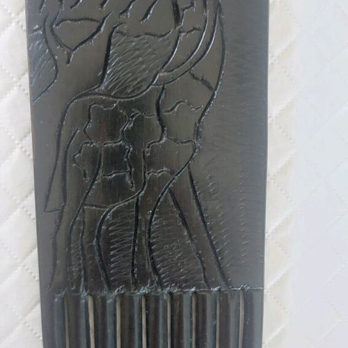 African carved wood comb made of mango wood new