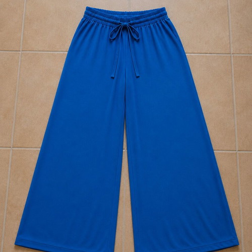 Women's set co-ord blue like new with crop top and palazzo pants
