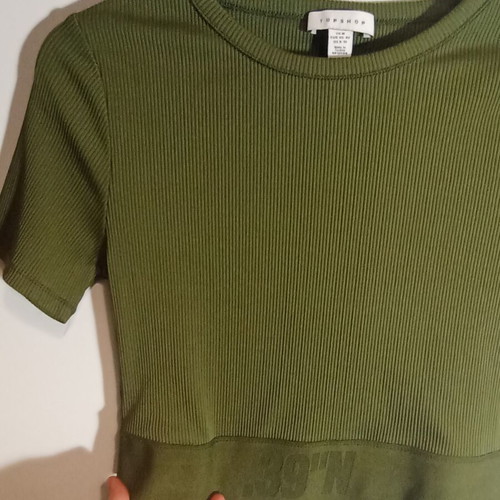 Topshop sports shirt like new, green, size M