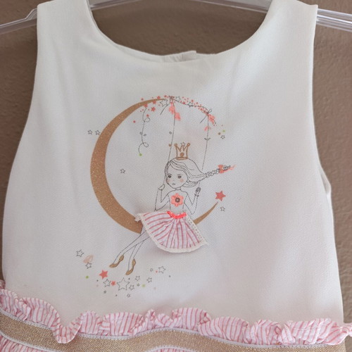 Orchestra dress for 4-year-old girl like new, white and pink