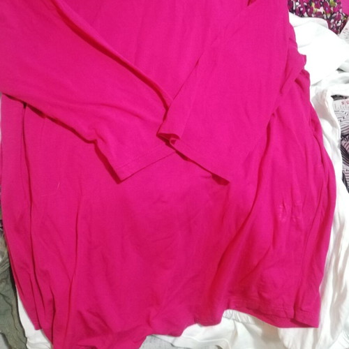 Esprit fuchsia blouse 3/4 sleeve like new, size large