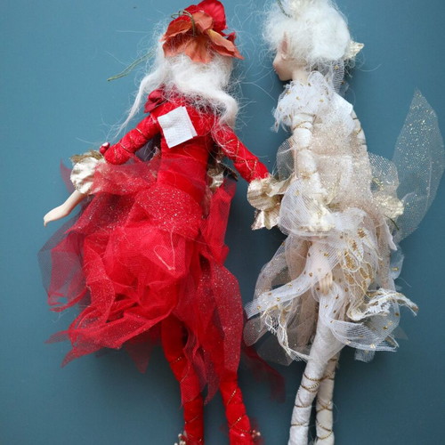Hanging fairies new, set of 2 for tree decoration