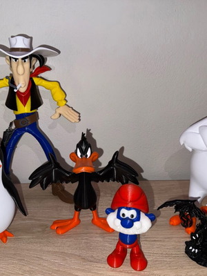Lucky Luke και άλλοι χαρακτήρες κινουμένων σχεδίων, 6 τρισδιάστατα εκτυπωμένες πλαστικές φιγούρες